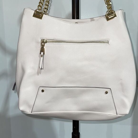 NWT INC International Concepts Tripii Chain Tote Off White/Cream - Picture 3 of 11
